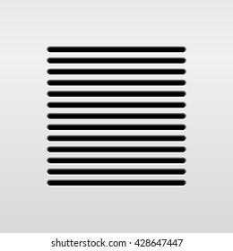 Abstract audio speaker template, dynamic with perforated grill pattern and white background for design elements, web, prints, apps, UI. Vector illustration.