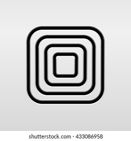 Abstract audio speaker template, dynamic with perforated grill pattern for design concepts, graphic elements, web, prints, apps, applications, user interfaces, UI. Vector illustration.