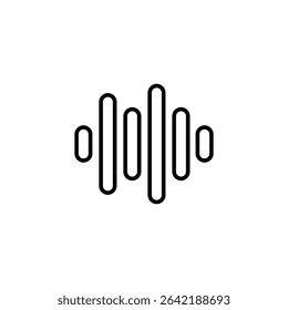 Abstract Audio Waveform Illustration With Rounded Vertical Lines Ascending