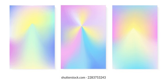 Abstract aura hologram gradient vector background  Y2k aesthetic  Soft iridescent surreal illustration  Pearlescent color vertical poster  Trendy mesh texture backdrop  Feminine gentle unicorn card