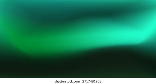 Abstract Aurora design gradient with green color gradient in black background modern design