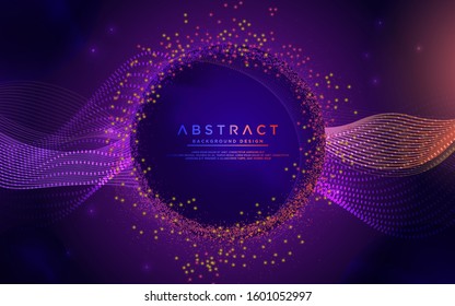 Abstract aurora modern background design. Modern glowing particle liquid dynamic flow background template