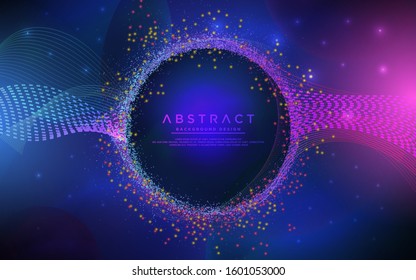 Abstract aurora modern background design. Modern glowing particle liquid dynamic flow background template