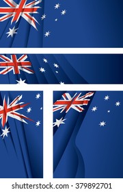 Abstract Australia Flag, Australian Colors (Vector Art)