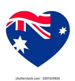 Abstract Australia Flag, Heart