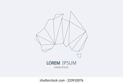 Abstract australia logo. Vector logotype design.