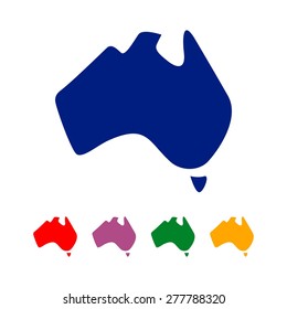 Abstract Australia Map Logo Template