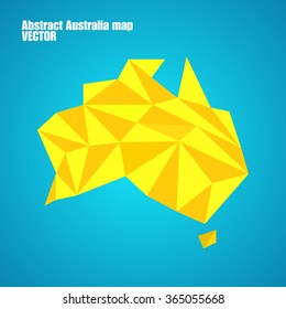 Abstract Australia map in polygonal style. Vector illustration. Eps 10