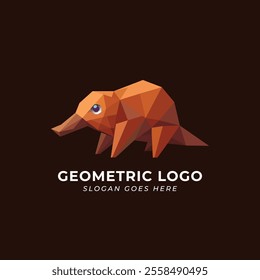 abstract Australian Platypus logo design 