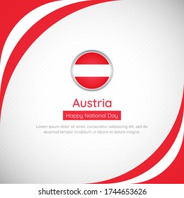 Abstract Austria country flag background. Creative happy national day of Austria vector illustration.