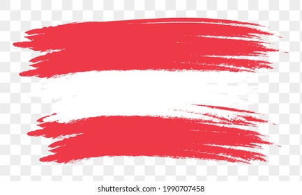 Abstract austria flag using brush style . vector illustration