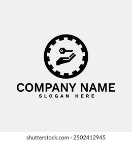 Abstract auto Key service logo Design vector template