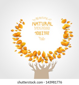 Abstract autumn background with copy space