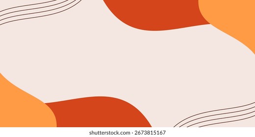 Fundo de outono abstrato com espaço vazio para o texto. Modelo para faixa, cartaz, cartão comemorativo