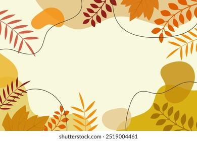 Abstract autumn background figures and leaves