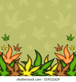 Abstract autumn background with leafs