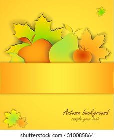 Abstract autumn background with leaves