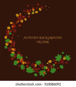 Abstract autumn background with leaves