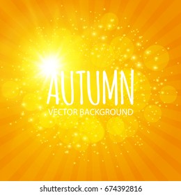 Abstract Autumn Background. Season Template. Vector illustration