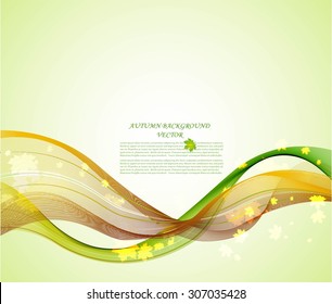 Abstract autumn background with smooth bright lines