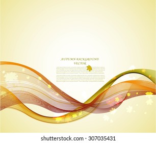 Abstract autumn background with smooth bright lines