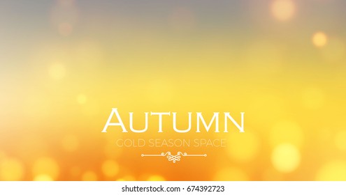 Abstract Autumn Background with Soft Bokeg Effect. Season Template. Vector illustration