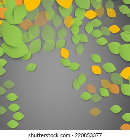 abstract autumn background with stylized leafs