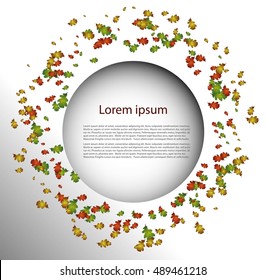 Abstract autumn background with text