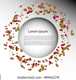 Abstract autumn background with text