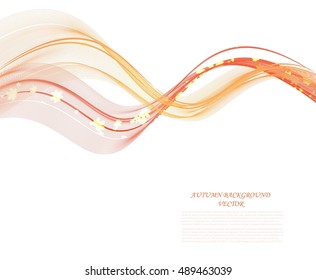 Abstract autumn background with text