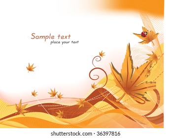 Abstract autumn background. Vector