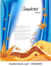   Abstract autumn background. Vector
