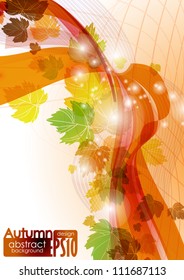 Abstract autumn background. Vector illustration. Eps 10.