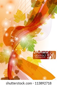 Abstract autumn background. Vector illustration. Eps 10.