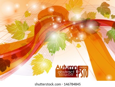 Abstract autumn background. Vector illustration. Eps 10.