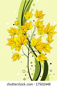 Abstract autumn background, vector illustration