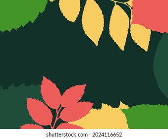 Abstract autumn backgrounds for social media stories. Colorful banners with autumn fallen leaves and yellowed foliage. Use for event invitation, discount voucher, advertising.