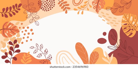 abstract autumn backgrounds for social media stories. Colorful banners with autumn leaves.