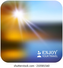 Abstract autumn blur background.  Vector illustration