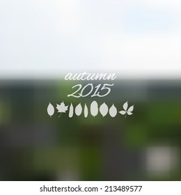 Abstract autumn blurred background, vector illustration. fall leaves.