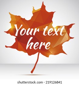 abstract autumn bright vector maple leaf