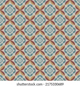 Abstract autumn colorful geometric pattern. Simple geometric square pattern on beige background.
