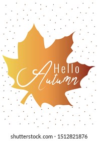 Abstract autumn design with colorful leaf vectors in yellow, red, brown and orange on white background. Modern and creative poster, brochure, greeting card template.