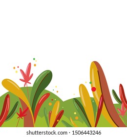 Abstract autumn flat background. Vector illustration.