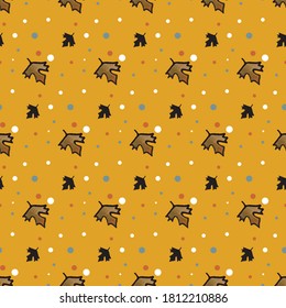abstract autumn floral seamless pattern. Can use for print, template, fabric, presentation, textile, banner, poster, wallpaper, digital paper, scrapbook, instant download