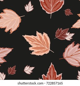 Abstract autumn floral seamless pattern background