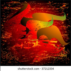 abstract autumn flower