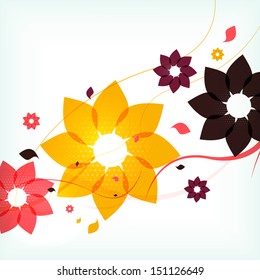 Abstract autumn flower background