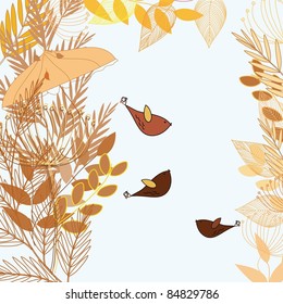 Abstract autumn  foliage background. Banner.