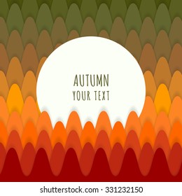 Abstract autumn forest design with text box for your content vector stock eps 10 illustration